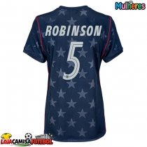 Camisa de Futebol Estados Unidos Antonee Robinson #5 Equipamento Secundário Mulheres Mundo 2026 Manga Curta